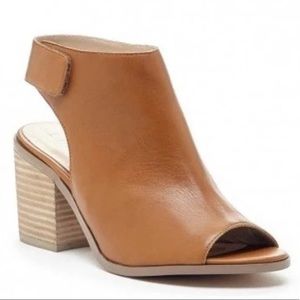 Sole Society Jagger Leather Peep Toe Bootie